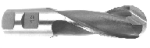 End Mill Single End Ball, 2 Flute High Speed Steel